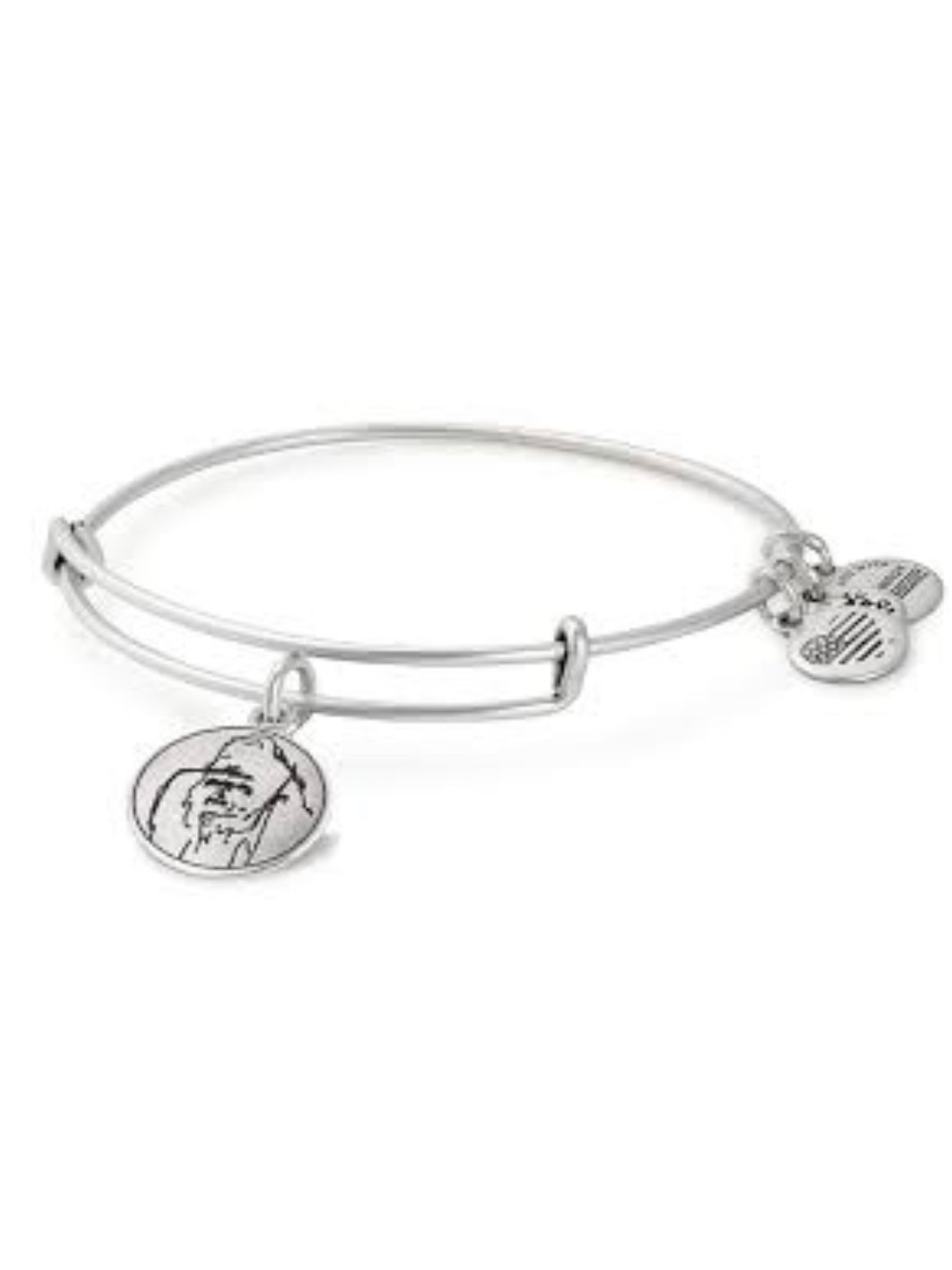 NWT! Alex and Ani The Ellen Fund Gorilla Charm Bangle Bracelet - Silver